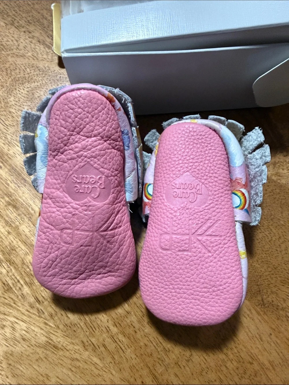 Freshly Picked x Care Bears Pink Baby Moccasins